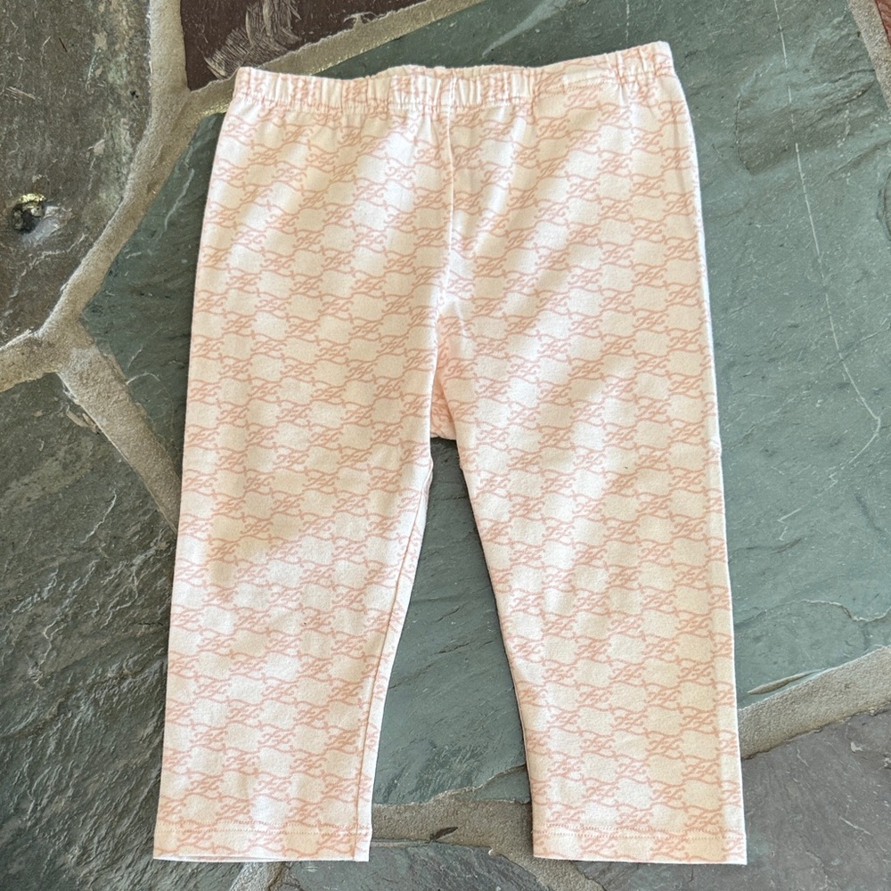 Fendi Light Pink Patterned Leggings